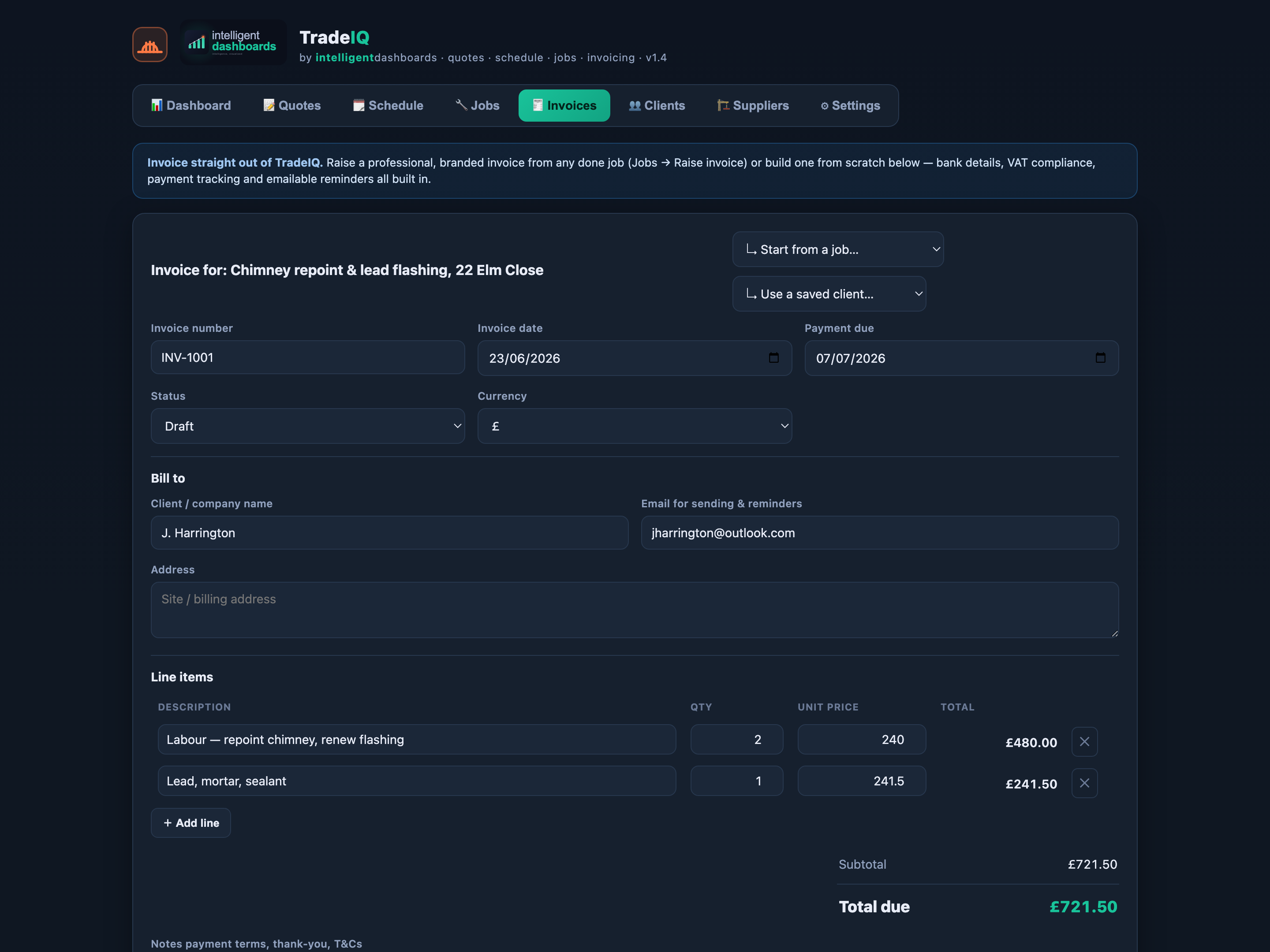 TradeIQ screenshot