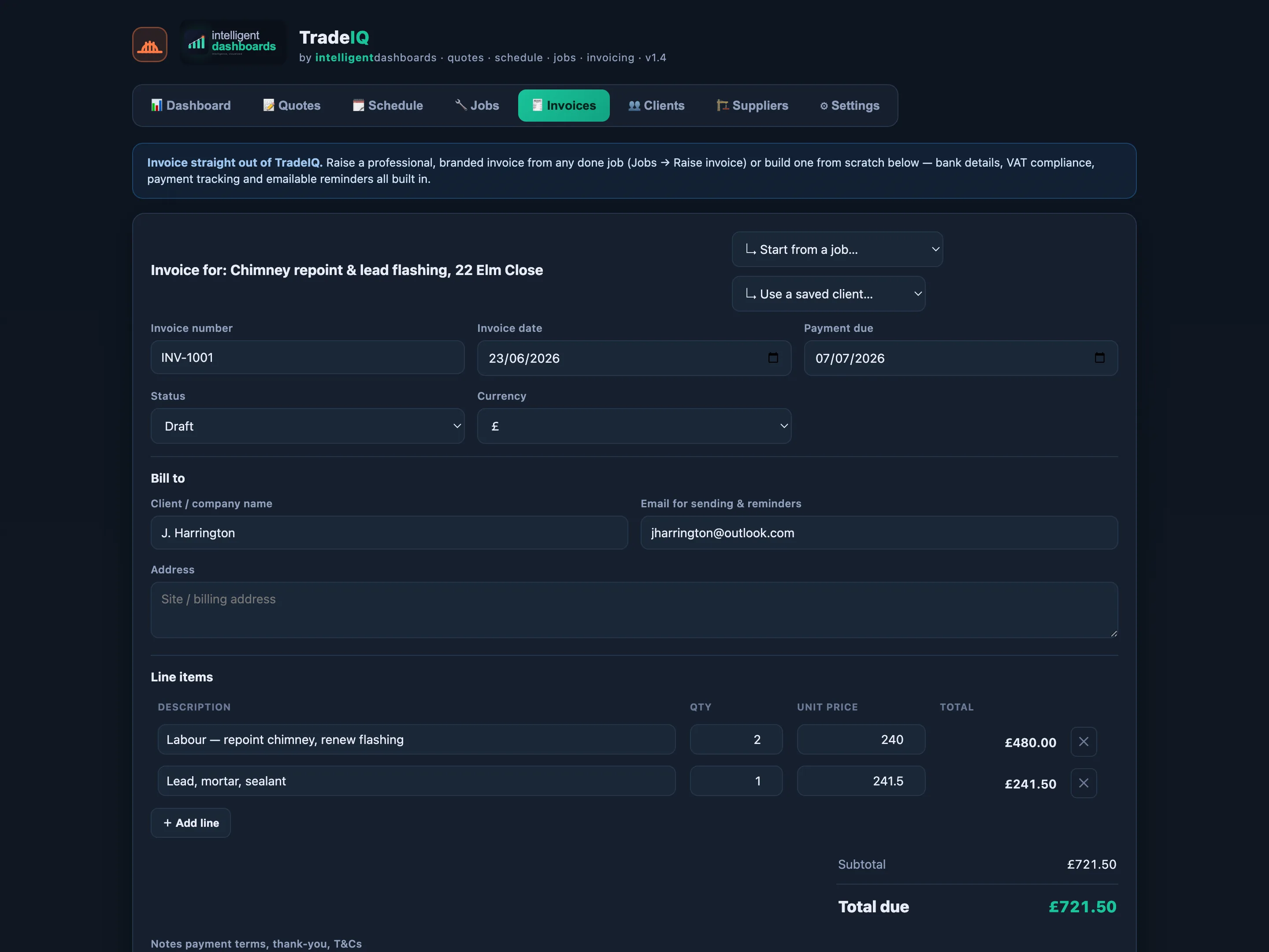 TradeIQ screenshot